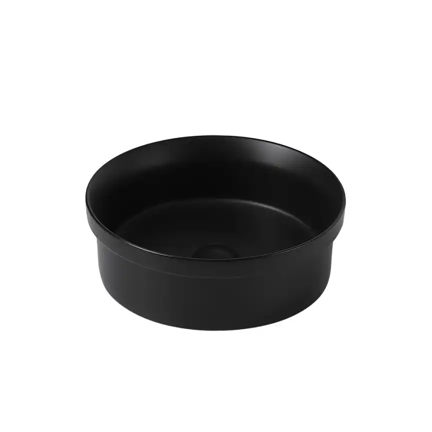 Раковина накладная ABBER BEQUEM 40х40х14 AC2103MB, круглая, черная матовая фото 1