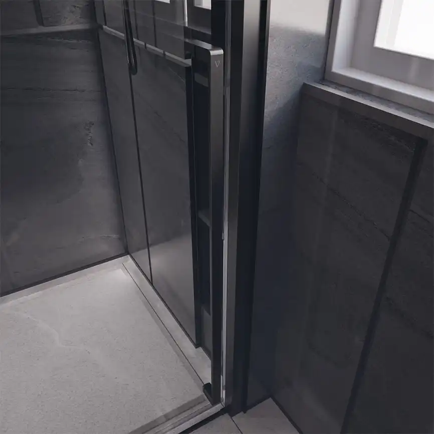 Душевой уголок  Veconi Premium Trento 130х90 PTC30-SP-13090-B-01-C4, стекло Прозрачное профиль Черный фото 2