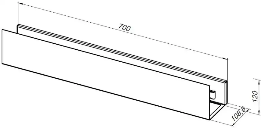 Полка Aquanet Магнум 70x12 черная матовая, с крючками фото 2
