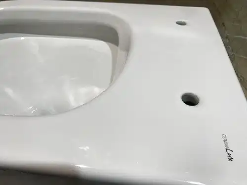 Унитаз подвесной CeramaLux NS-5178, безободковый с сиденьем микролифт Белый фото 6