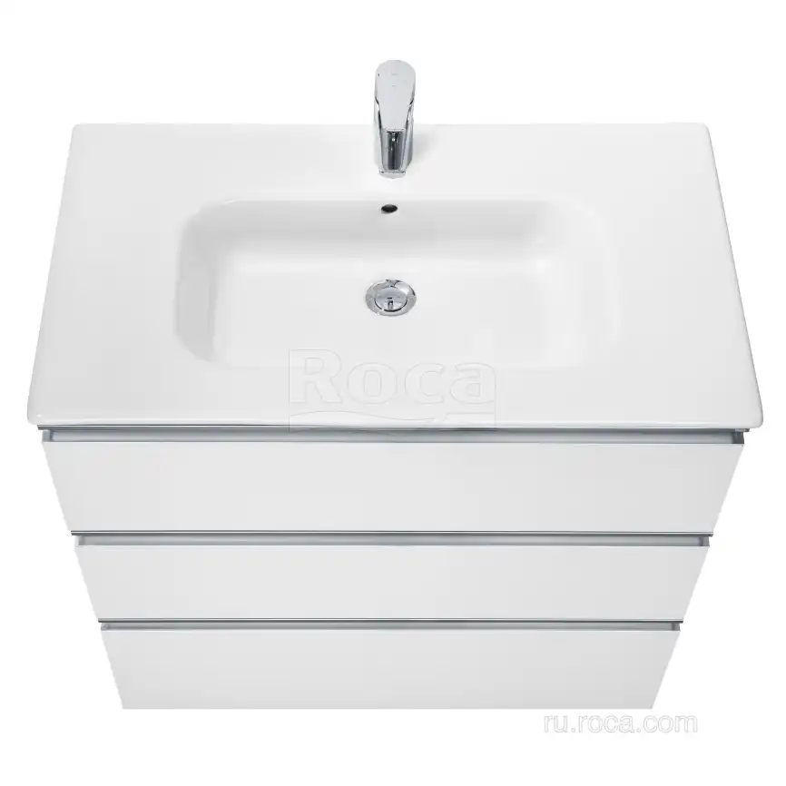 Тумбы под раковину Roca The Gap 80 A857406806 подвесная, цвет, Белый глянец фото 4