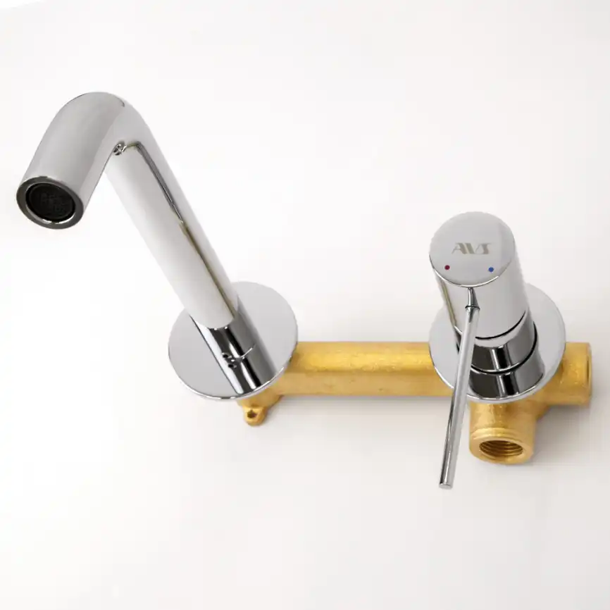 Смеситель для раковины AVS Slimmer 811-102-CR встраиваемый, с внутренней частью, хром фото 6