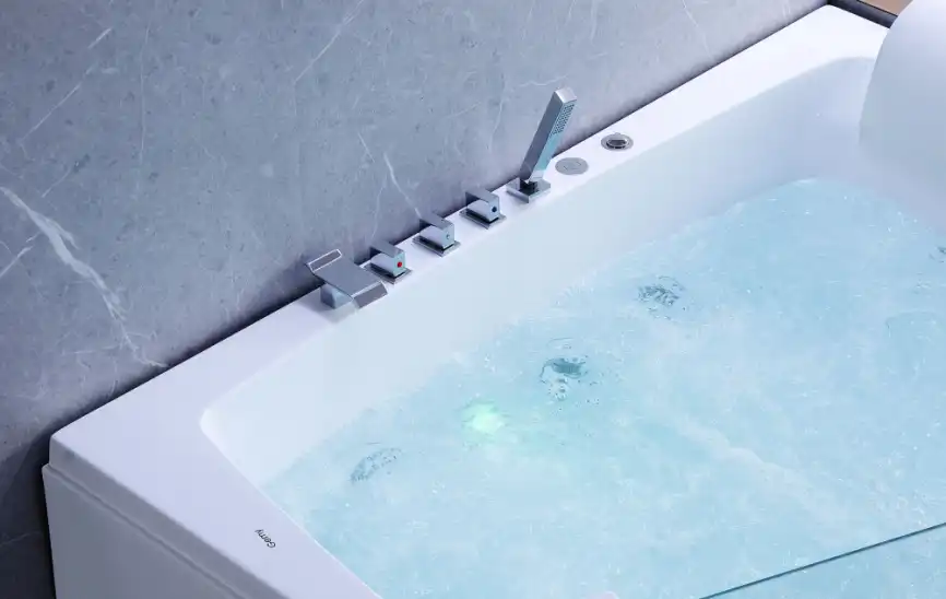 Акриловая ванна Gemy G9056 B R 170х130 с гидромассажем, правая фото 5