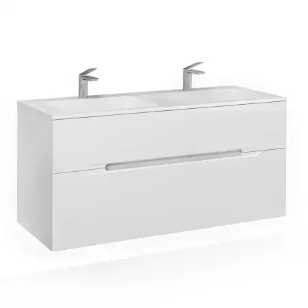 Тумба под раковину Jorno MODUL 120 Mоl.01.122/P/W Белая фото 1