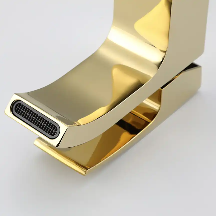 Смеситель для раковины Gappo G1007-3, Золото глянцевое фото 6