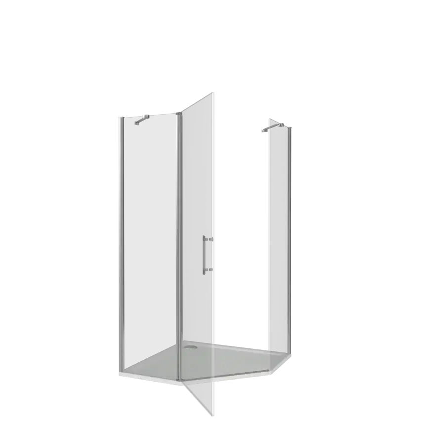 Душевой уголок Good Door MOKKA PNT-100-C-WE профиль Белый стекло прозрачное фото 3