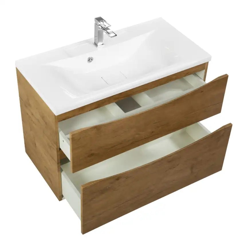 Тумба под раковину BelBagno MARINO-H60-800-2C-SO-RN-P подвесная Rovere Nature фото 11