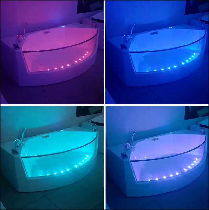 Акриловая ванна Gemy G9079 200х105 со стеклом фото 4