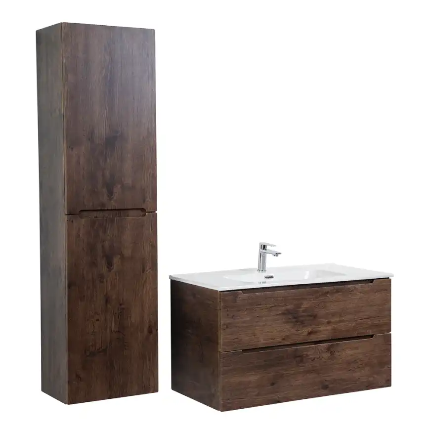 Тумба под раковину BelBagno ETNA-800-2C-SO-RW-P подвесная Rovere Moro фото 11