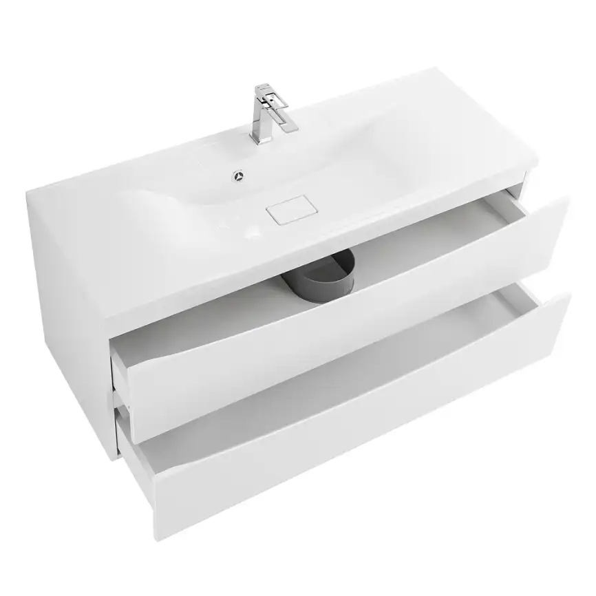 Тумба под раковину BelBagno MARINO-1200-2C-SO-BL-P подвесная Bianco Lucido фото 6