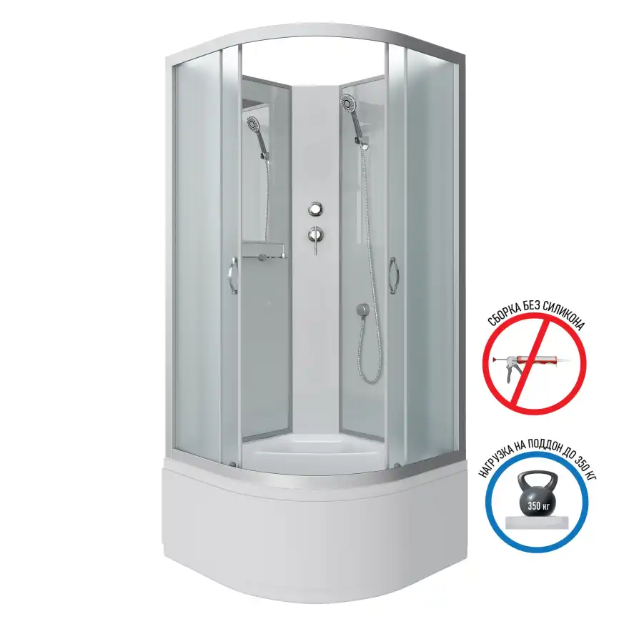 Душевая кабина Niagara Classic 100х100х200 NG-2309-14BK высокий поддон, без гидромассажа, 23091424BK фото 1