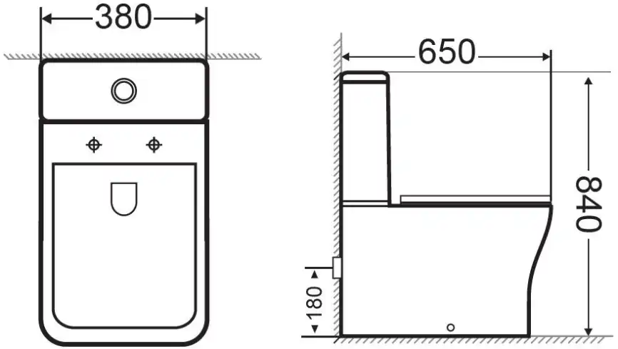 Сливной бачок Aquanet Cube-C-1 CL-12248B-1 фото 2