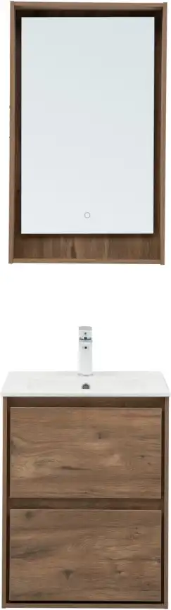 Тумба под раковину Aquanet Милан 50 дуб рустикальный, подвесная, 336376 фото 8