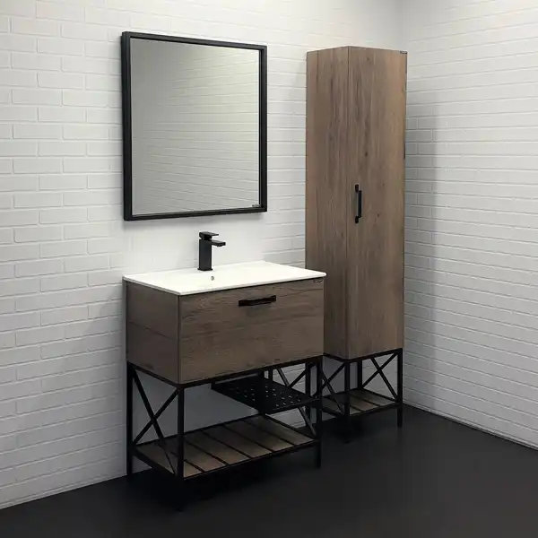 Тумба с умывальником Comforty Бредфорд 75 Дуб темный, 00-00008074 фото 7