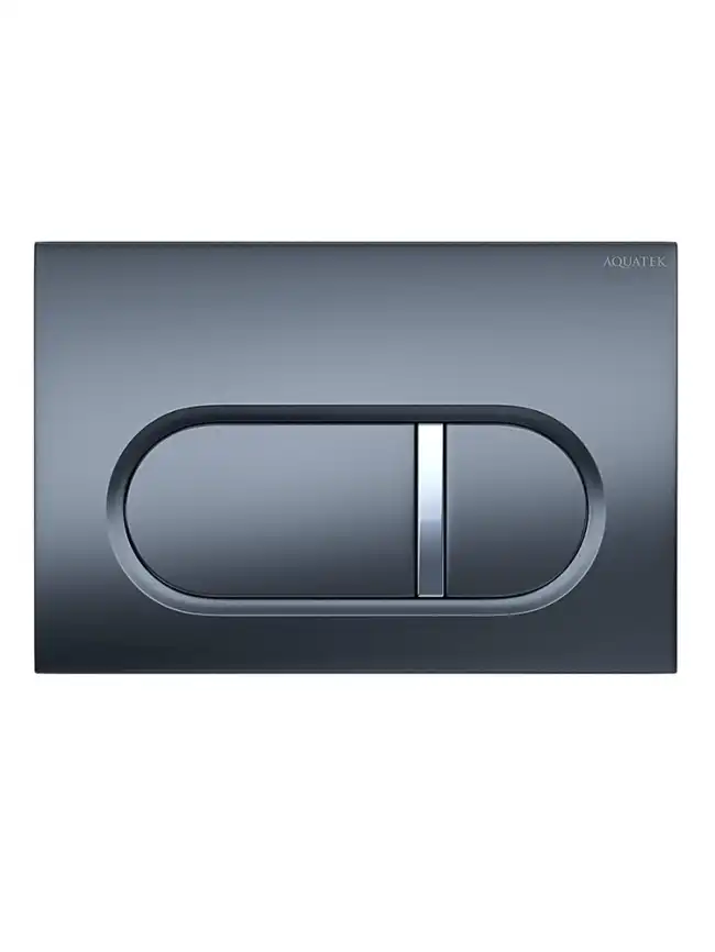 Кнопка смыва Aquatek KDI-0000050, Оружейная сталь фото 1