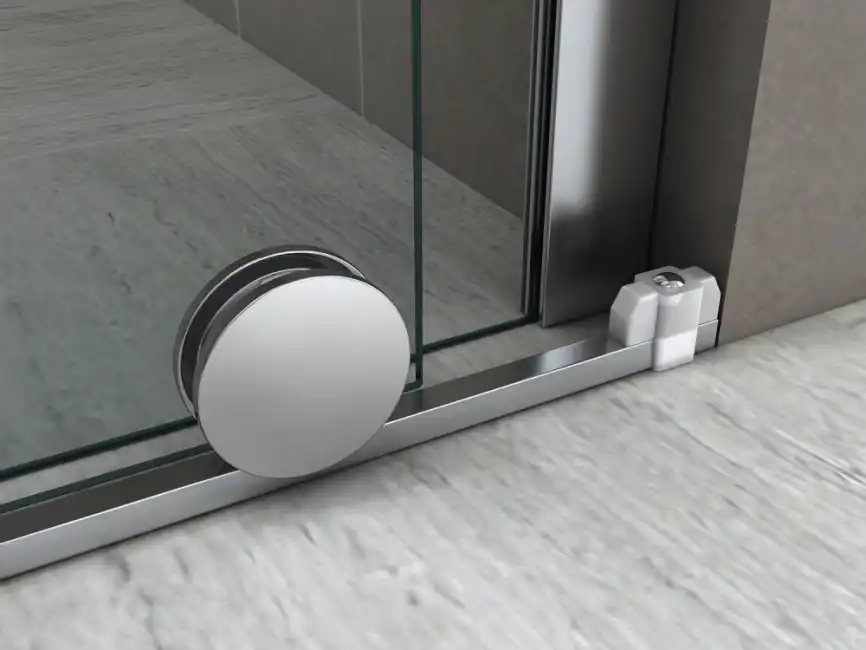 Душевая дверь Abber Komfort 120 см, AG90120, профиль Хром, стекло Прозрачное фото 4