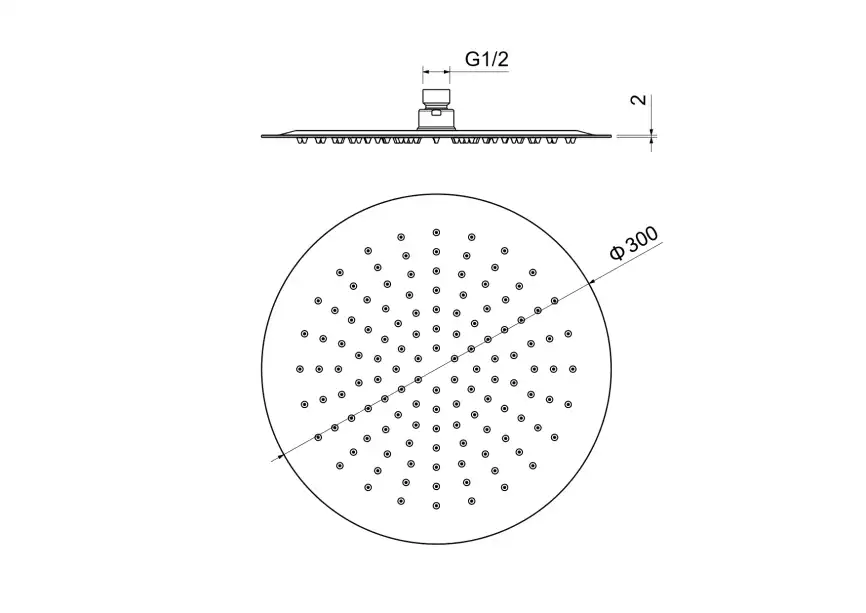 Верхний душ Aquatek  AQ2075BG, Золото матовое фото 2