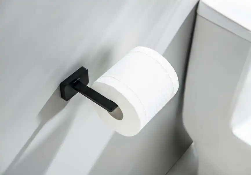 Держатель туалетной бумаги Aquatek Либра AQ4308MB, Черный матовый фото 4