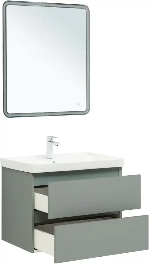 Тумба под раковину Aquanet Вега 2.0 70 мисти грин, подвесная, 337960 фото 6