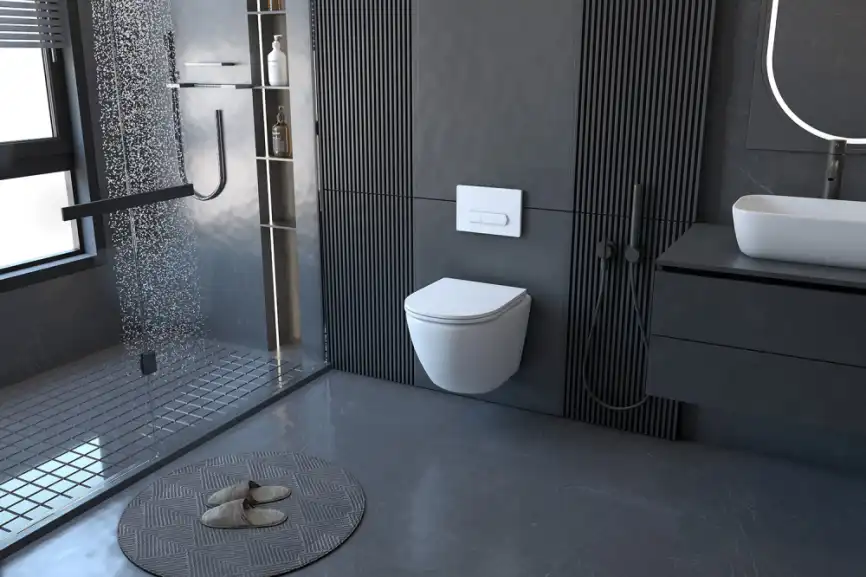 Подвесной унитаз ABBER Bequem AC1100 белый, безободковый, с сиденьем микролифт фото 6