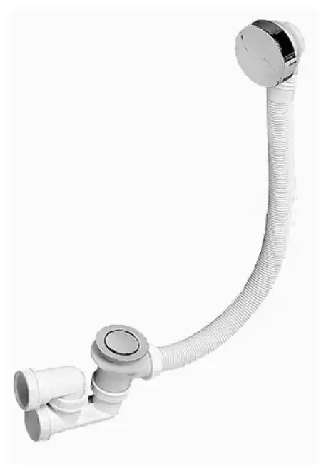 Слив-перелив для ванны BAS КО00164 полуавтомат, хром фото 1