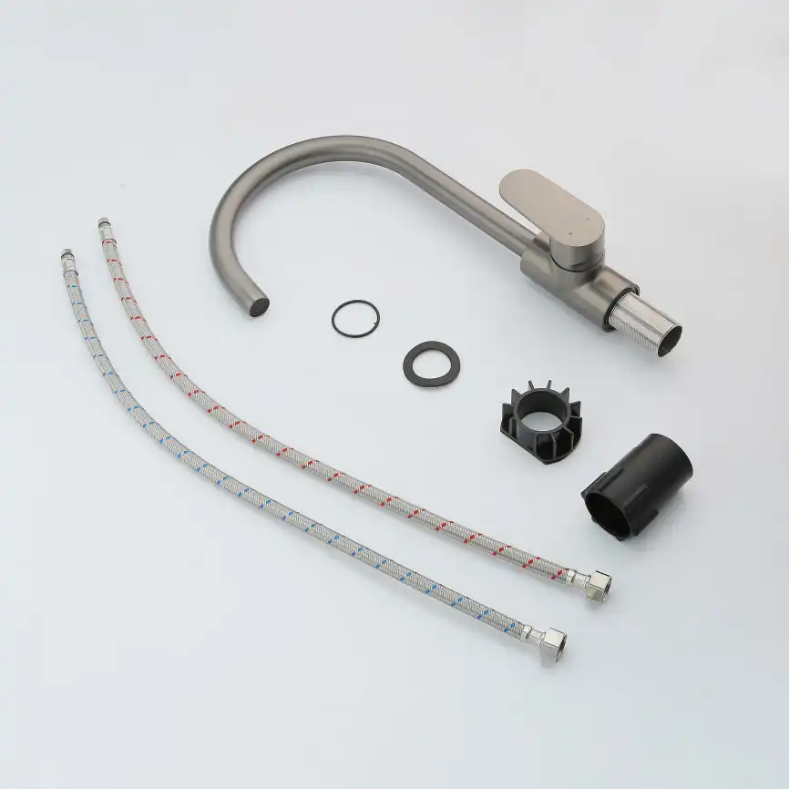 Смеситель для кухни Aquatek Ника AQ1882BGM, Оружейная сталь фото 5