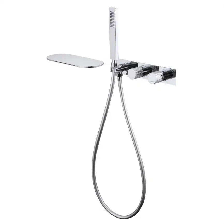 Смеситель для ванны с душем Abber Rund AF8731 встраиваемый, с внутренней частью, Хром фото 2