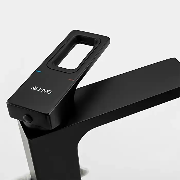 Смеситель для раковины Gappo G1017-6, Черный матовый фото 3