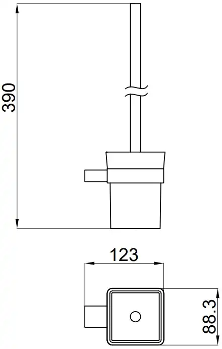 Ершик для унитаза Allen Brau Infinity 6.21008-31 белый/черный матовый фото 2