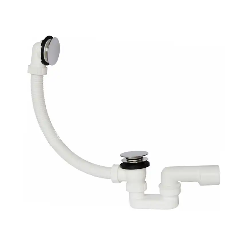 Слив-перелив для ванны PLASTBRNO EVK0150 60 см, (клик-клак), Хром фото 2