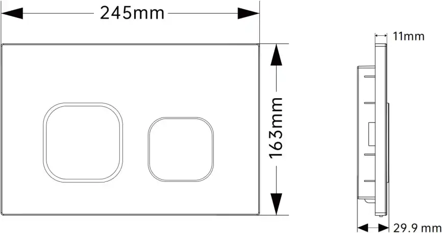 Клавиша смыва Allen Brau EVO O 9.2EV02.31 черный матовый фото 2