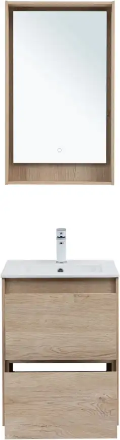 Тумба под раковину Aquanet Милан 50 дуб светлый, подвесная, 336381 фото 10