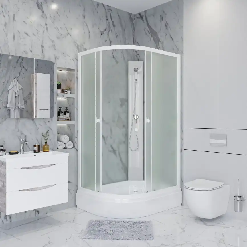 Душевая кабина Niagara Promo 100х80х200 P100/80/26R/MT/BK средний поддон, без гидромассажа фото 3