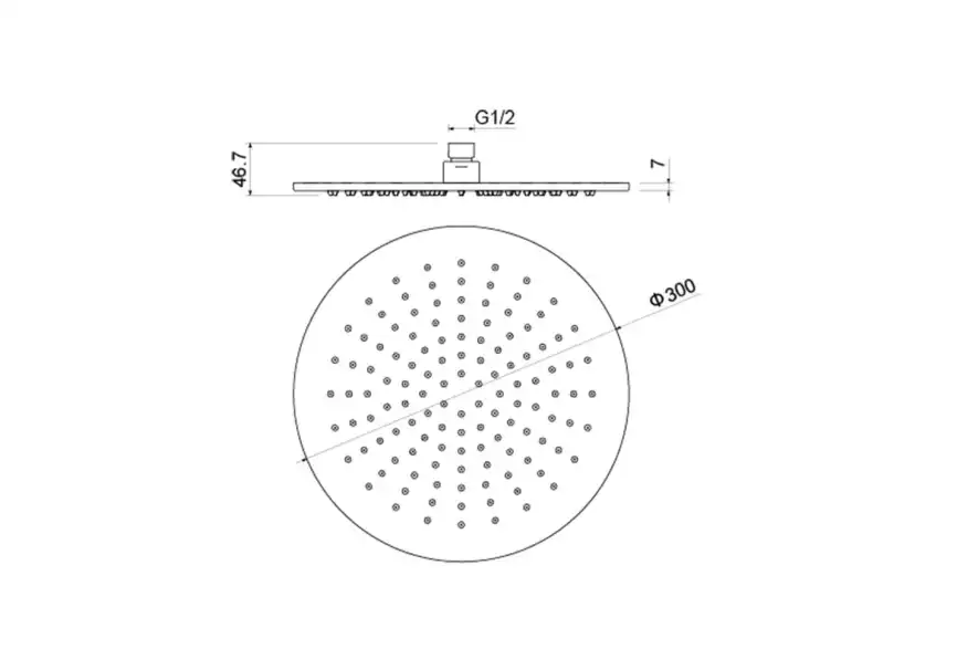 Верхний душ Aquatek  AQ2079MB, Черный матовый фото 2