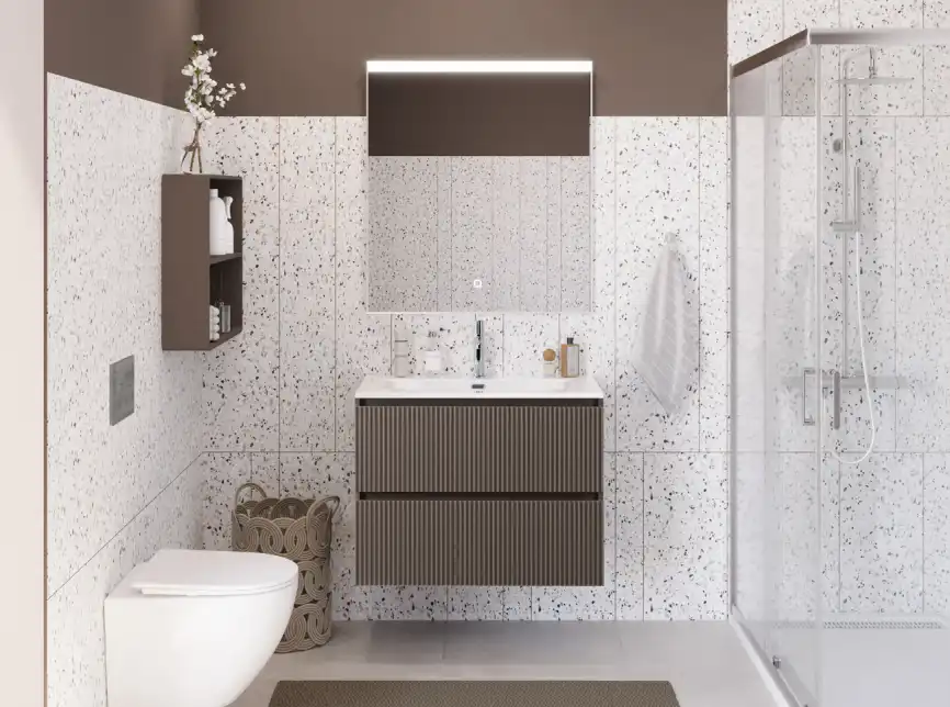 Тумба под раковину BelBagno UNO-MINI-1000-2C-SO-СO подвесная, Бежевый матовый фото 11