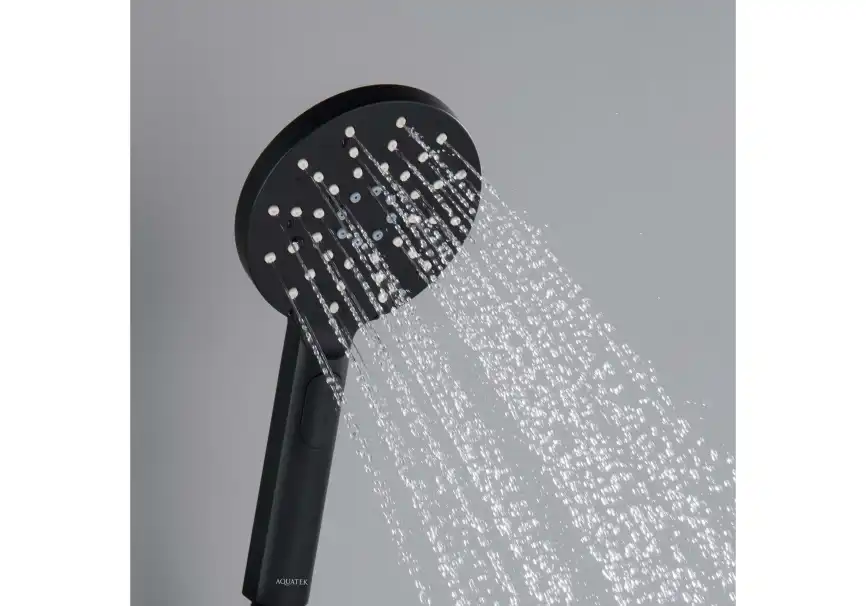 Душевая лейка Aquatek ОБЕРОН AQ2006MB, Черный матовый фото 4