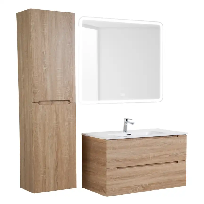 Тумба под раковину BelBagno ETNA-900-2C-SO-WO-P подвесная Rovere Bianco фото 12