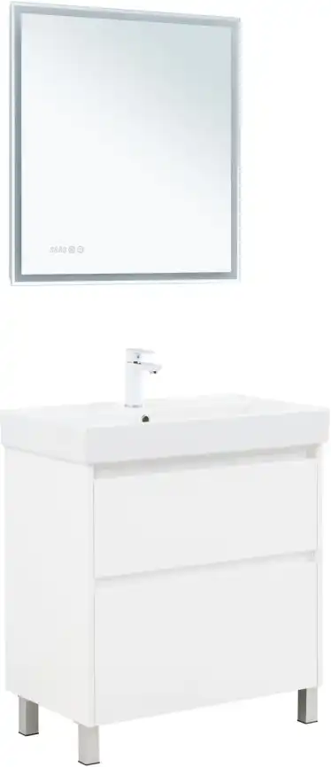 Тумба под раковину Aquanet Nova Lite 2.0 75 напольная, белый глянец, 346337 фото 6