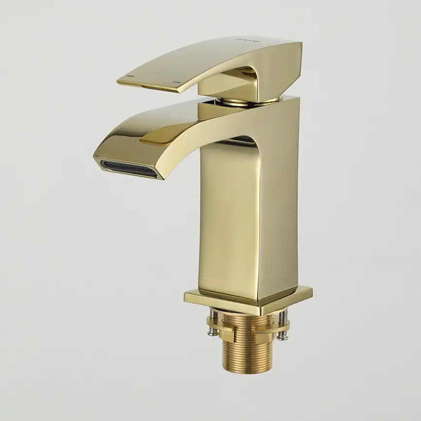 Смеситель для раковины Gappo G1007-3, Золото глянцевое фото 9