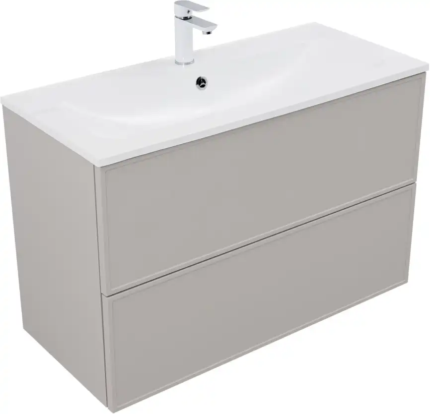 Тумба под раковину Aquanet Арт 100 бежевый, 343969 фото 5