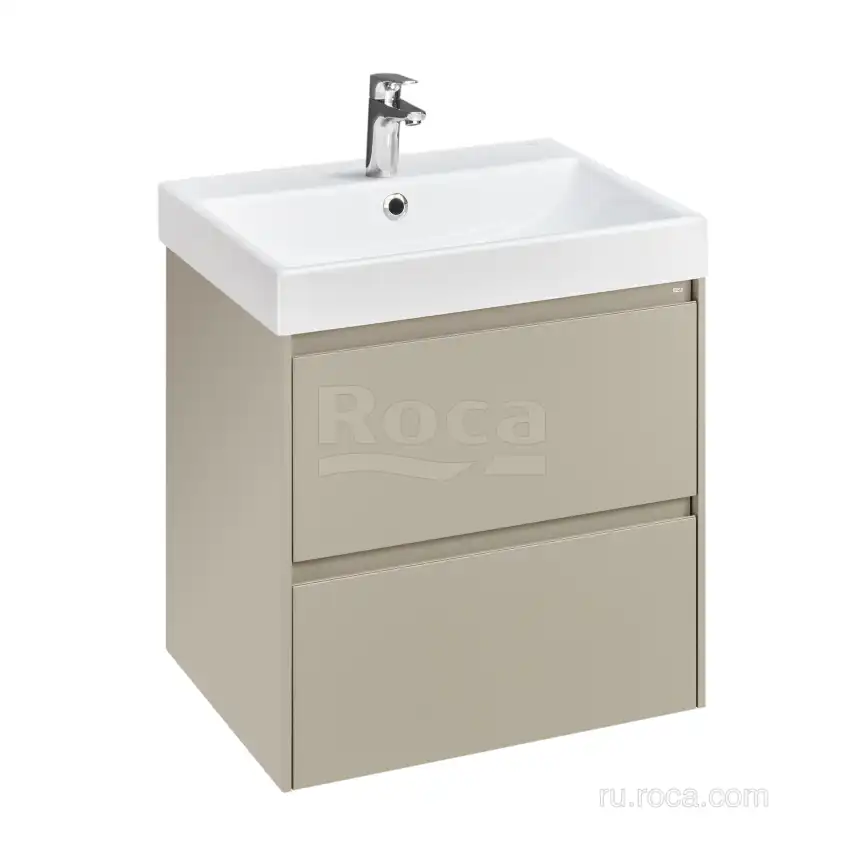 Тумбы под раковину Roca Ona 60 A857613510 подвесная, цвет, Бежево-серый матовый фото 1