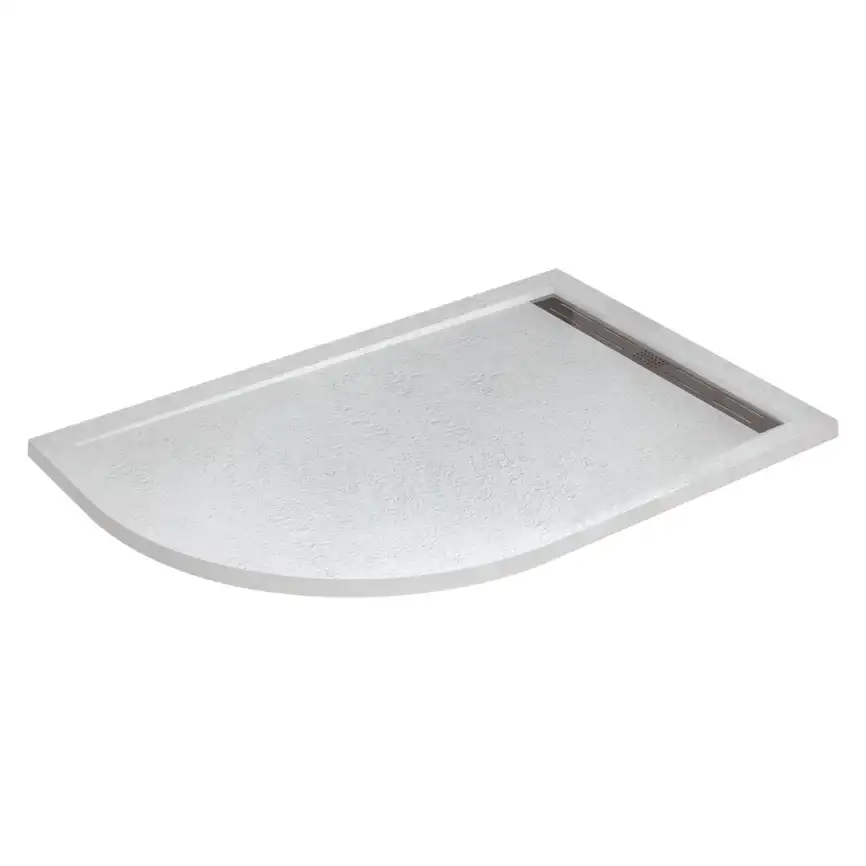 Душевой поддон Cezares TRAY-AS 120х90 из искусственного камня TRAY-AS-RH-120/90-550-30-W-R Белый фото 1