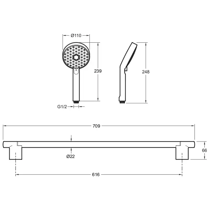 Душевой гарнитур Jacob Delafon Awaken хром (E99898RU-CP) фото 4