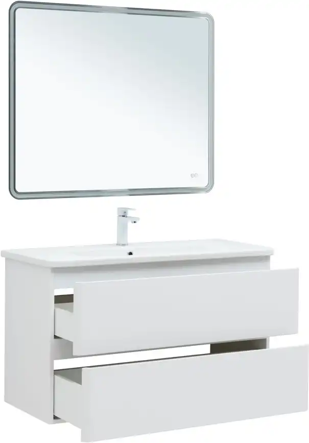 Тумба под раковину Aquanet Эмбер 105 белый матовый 330469 фото 4