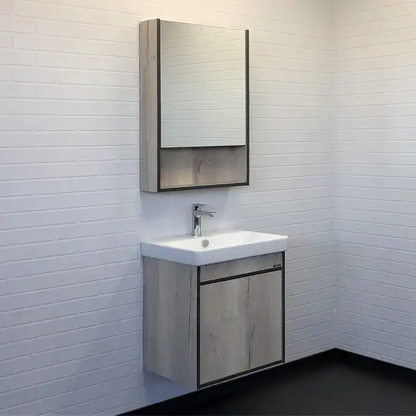 Тумба с умывальником Comforty Вена 55 Дуб дымчатый, 00-00008928 фото 6