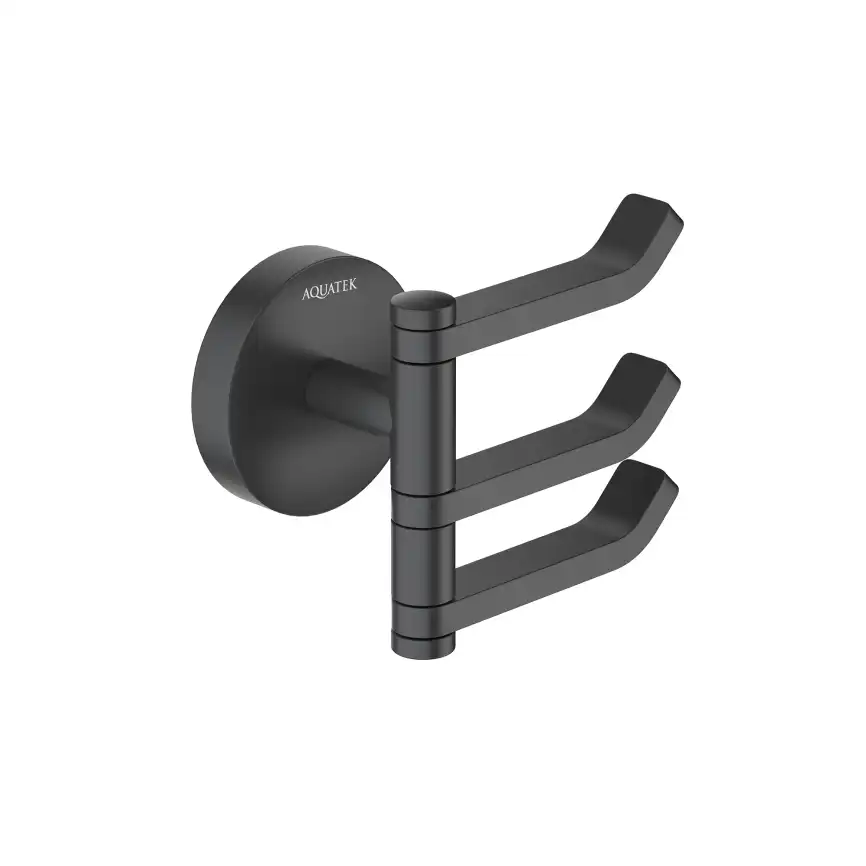 Крючок для полотенец Aquatek Бетта AQ4632MB, Черный матовый фото 1