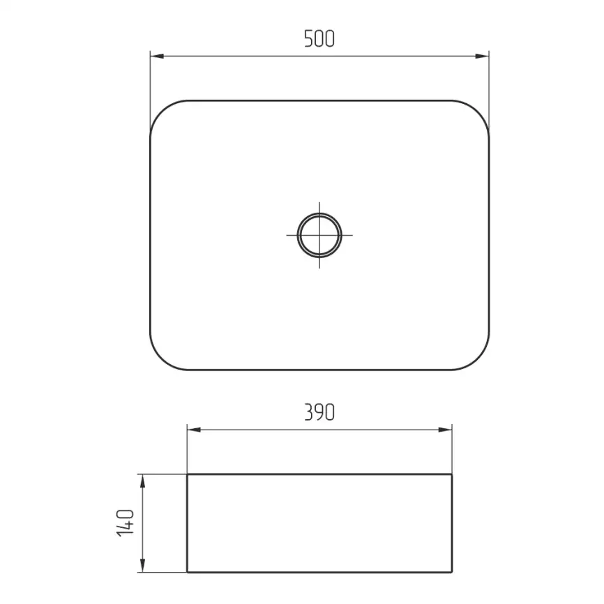 Раковина AVS Адель 50x39 черная матовая фото 3