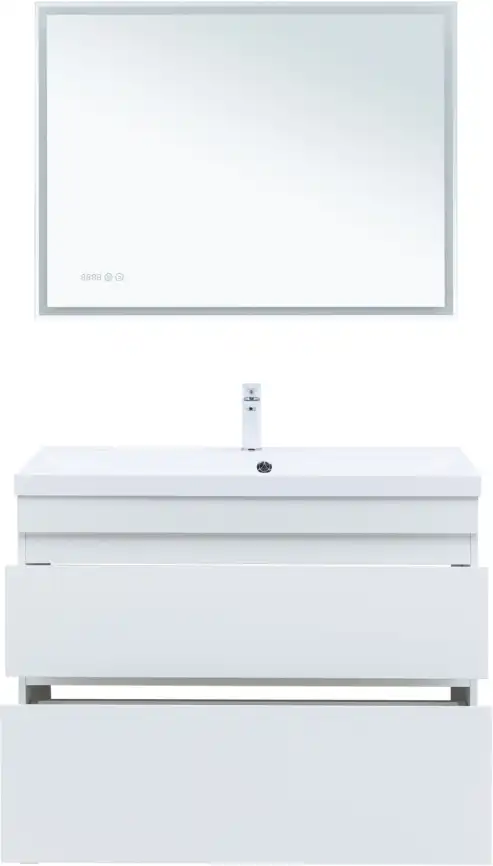 Тумба под раковину Aquanet Нота New 100 белый глянец, 344150 фото 7