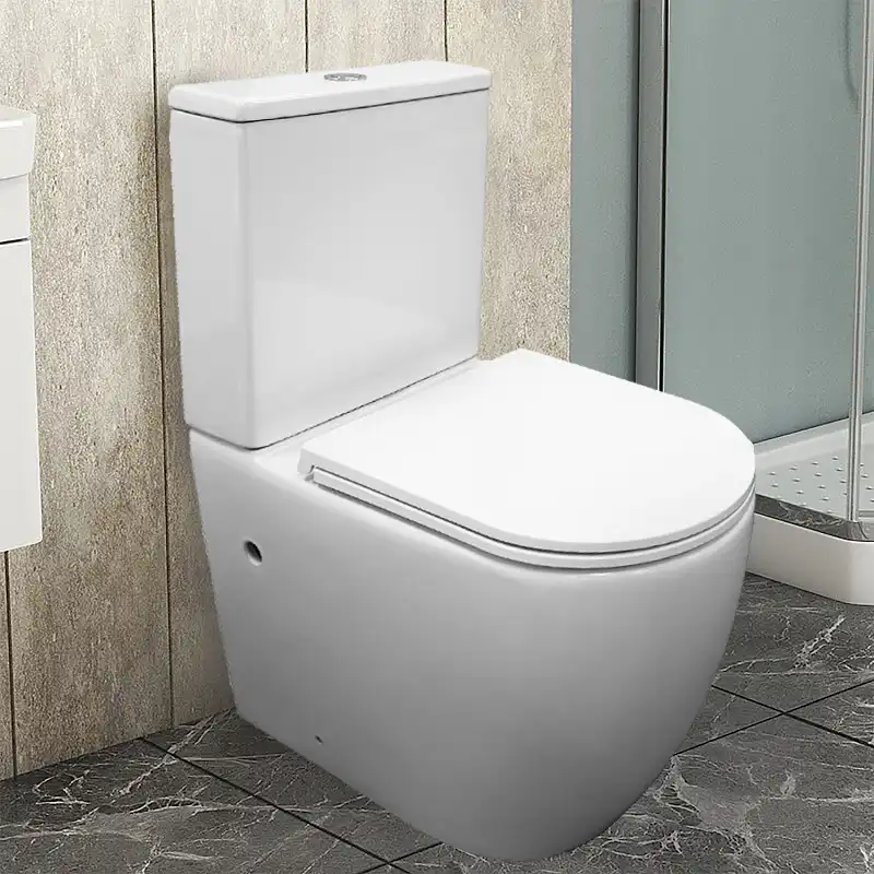 Унитаз напольный Azario VERONA AZ-8301 безободковый, смыв Торнадо, с бачком и сидением микролифт, Белый глянцевый фото 14