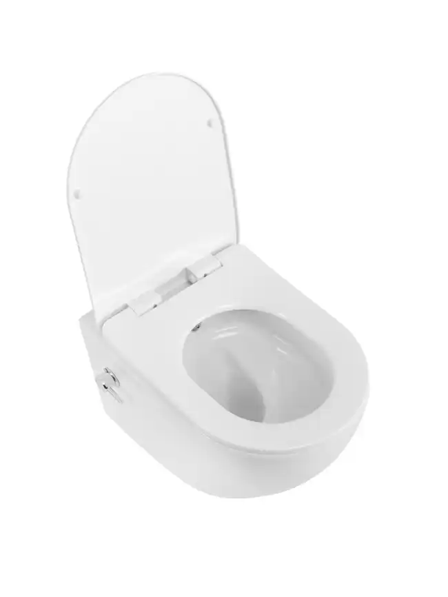 Унитаз подвесной BelBagno MARINO BB7026CH-TOR-BS/SC с сиденьем, функцией биде и смесителем фото 5